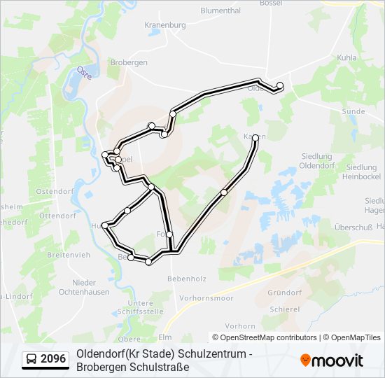 2096 Route: Schedules, Stops & Maps - Oldendorf(Kr Stade) Schulzentrum ...