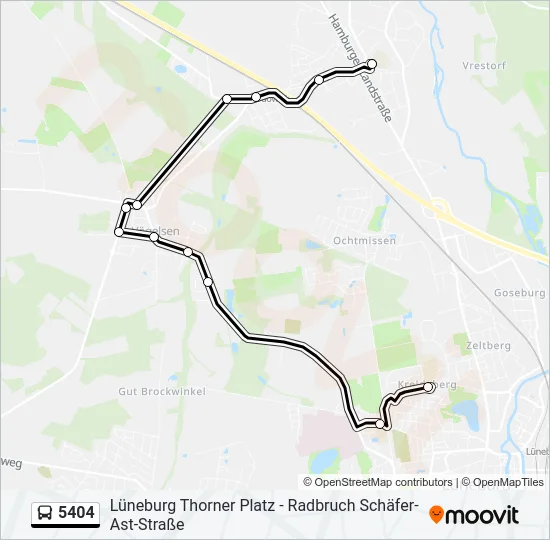 5404 Bus Line Map