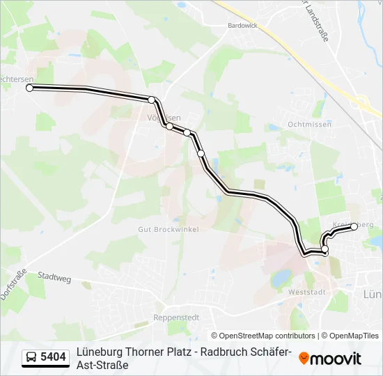 5404 Bus Line Map