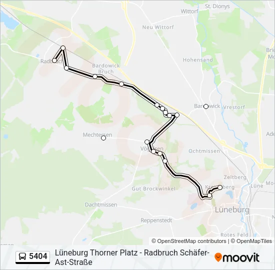 5404 Bus Line Map