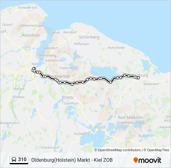310 Bus Line Map