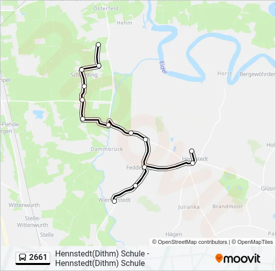 2661 Bus Line Map