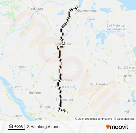 Автобус 4550: карта маршрута