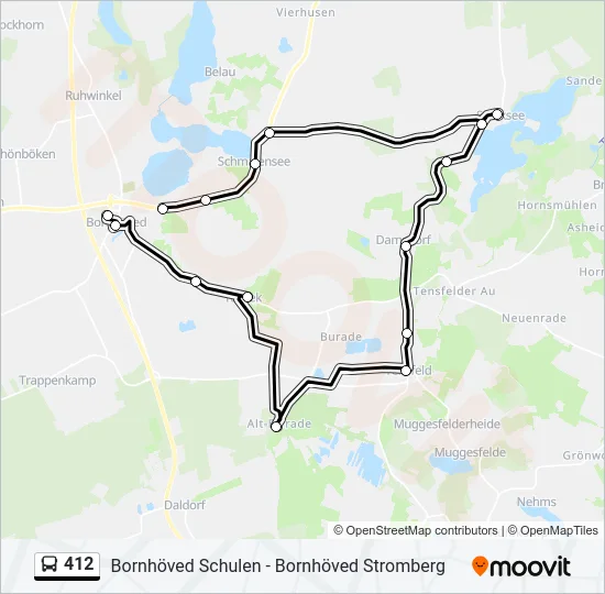 412 Bus Line Map