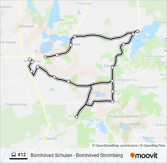 412 Bus Line Map