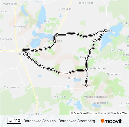 412 Bus Line Map