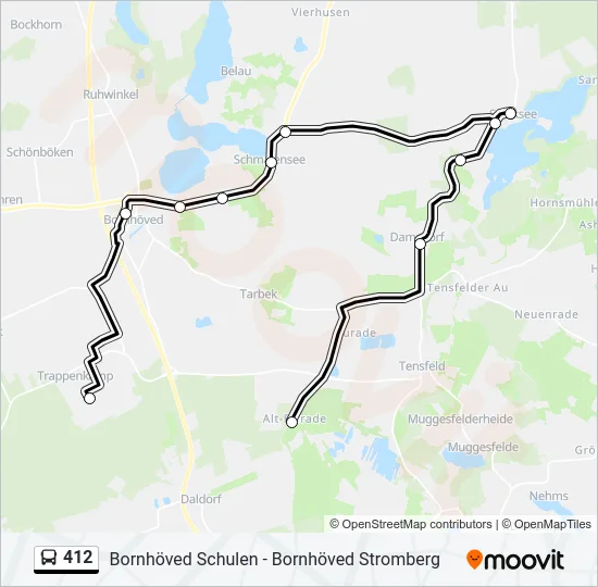 412 Bus Line Map