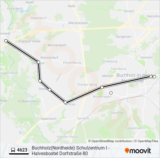 4623 bus Line Map