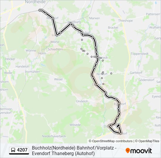 4207 bus Line Map