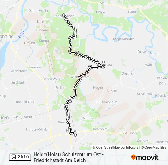 2616 Bus Line Map
