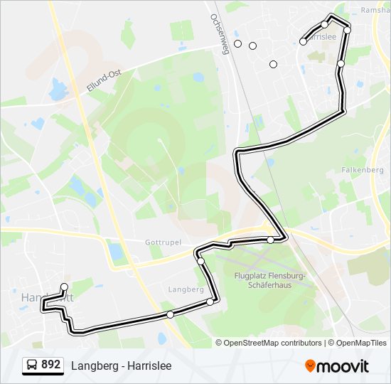 892 bus Line Map