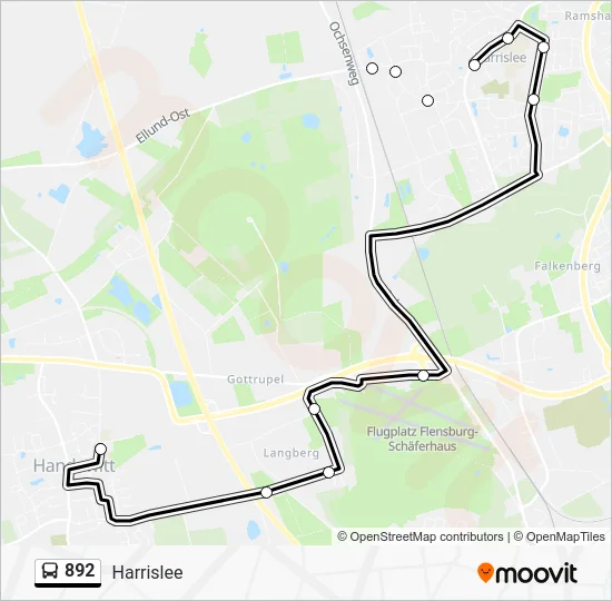 Автобус 892: карта маршрута