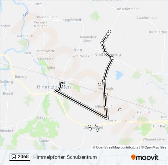 2068 bus Line Map