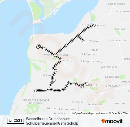2531 Bus Line Map