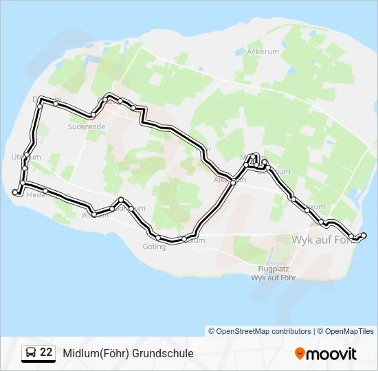 Автобус 22: карта маршрута