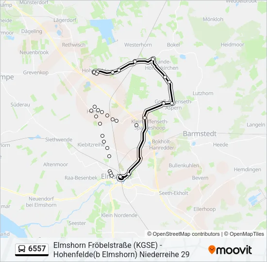 6557 Bus Line Map