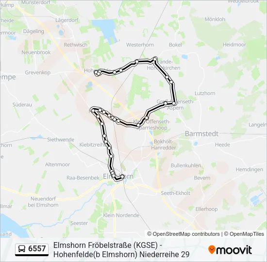 6557 Bus Line Map