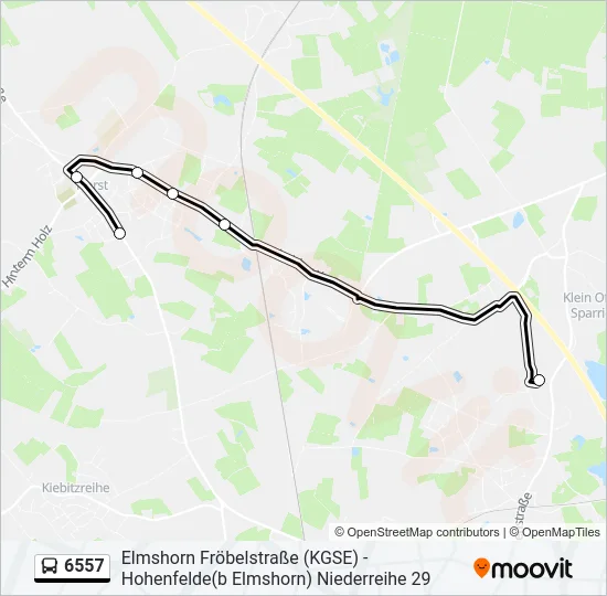 6557 Bus Line Map