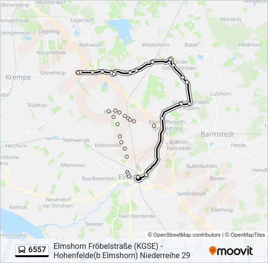 6557 Bus Line Map