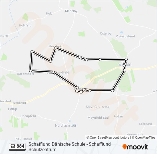 884 Route: Schedules, Stops & Maps - Wallsbüll - Sprakebüll (updated)