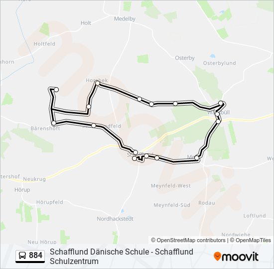 884 Route: Schedules, Stops & Maps - Wallsbüll - Sprakebüll (Updated)