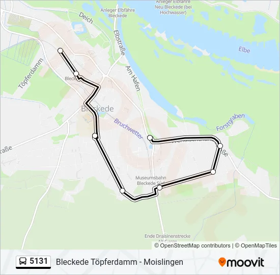Автобус 5131: карта маршрута