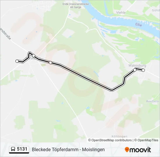 Автобус 5131: карта маршрута