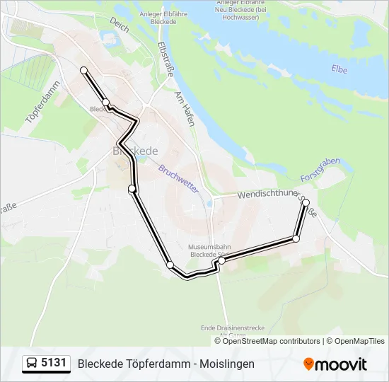 Автобус 5131: карта маршрута
