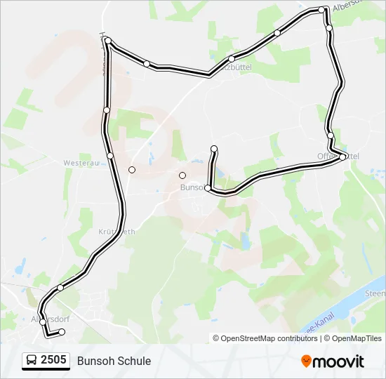 2505 Bus Line Map