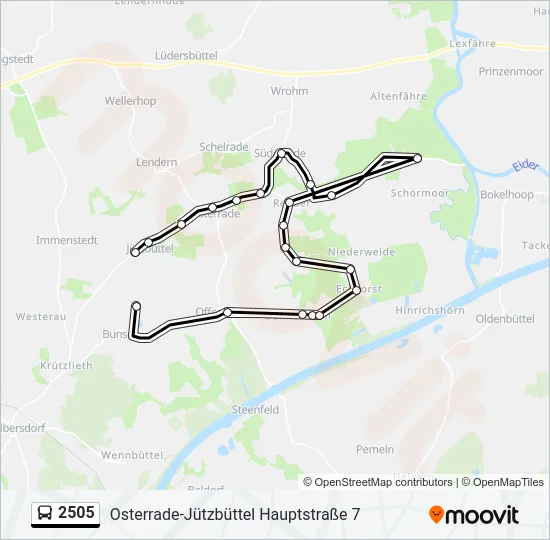 2505 Bus Line Map