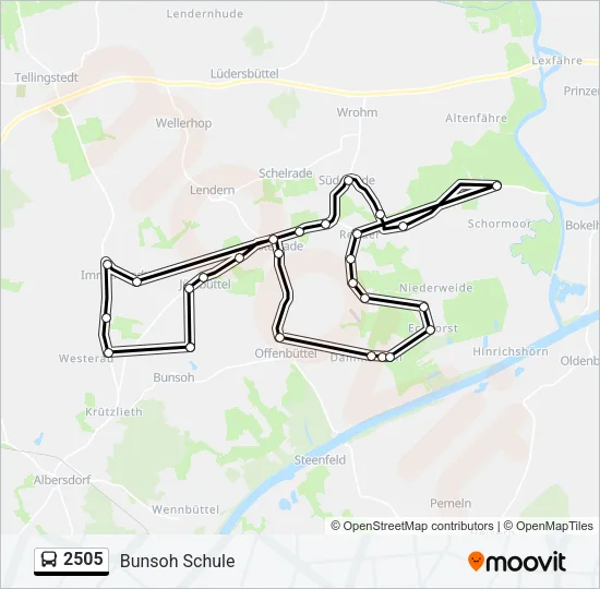 2505 Bus Line Map