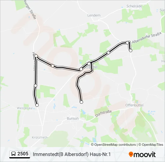 2505 Bus Line Map