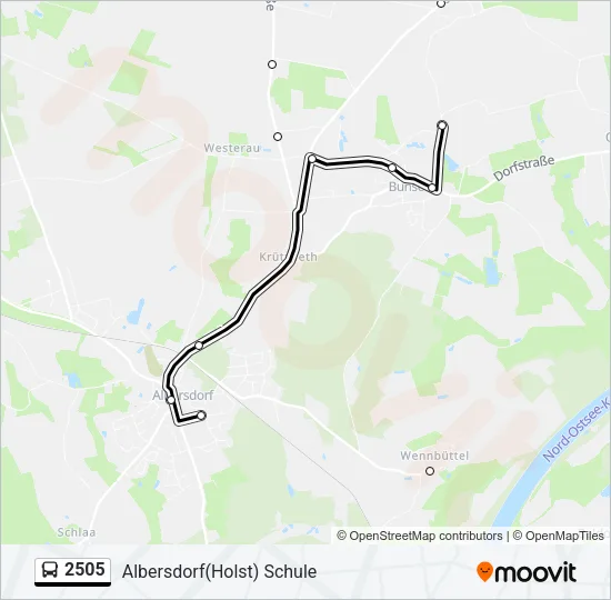 2505 Bus Line Map