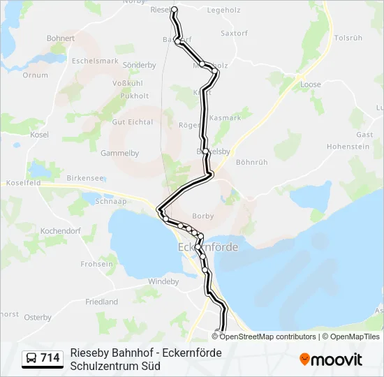 714 Bus Line Map