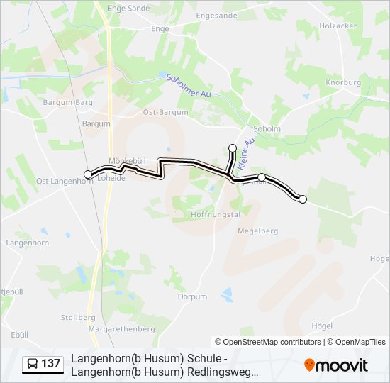 137 bus Line Map