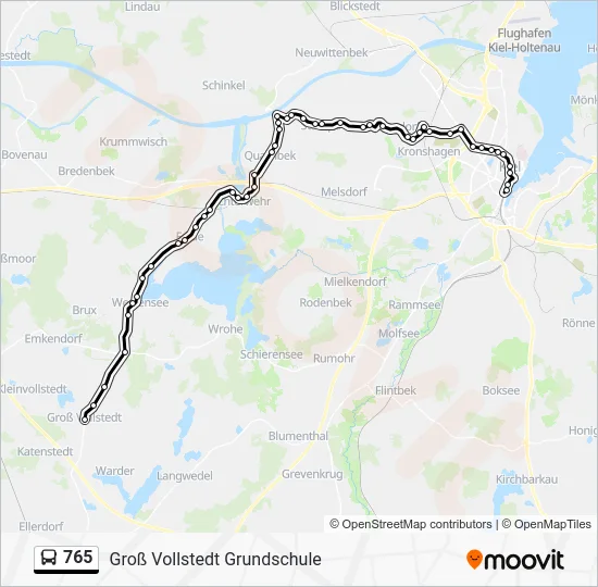 Автобус 765: карта маршрута