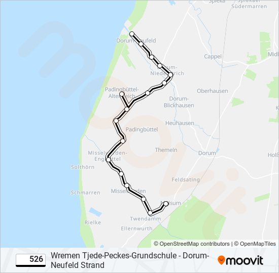 526 Route: Schedules, Stops & Maps - Mulsum(B Bremerhaven) Süd (Updated)