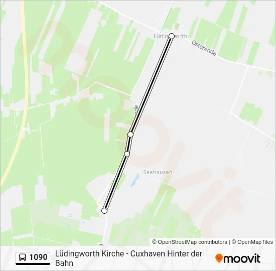 Автобус 1090: карта маршрута