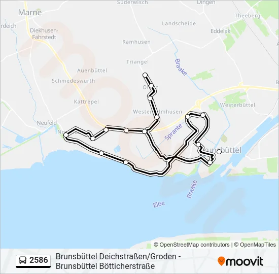 2586 Bus Line Map