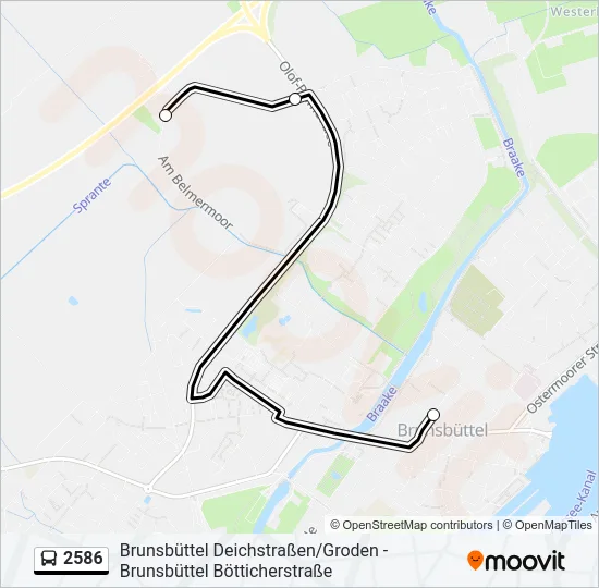 2586 Bus Line Map