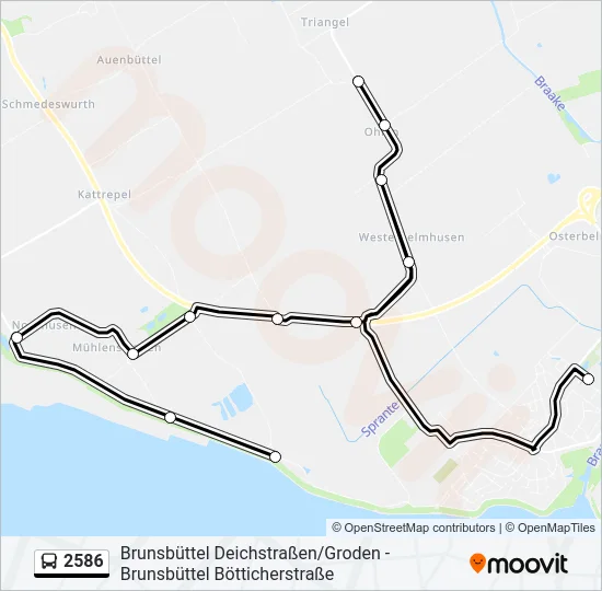 2586 Bus Line Map