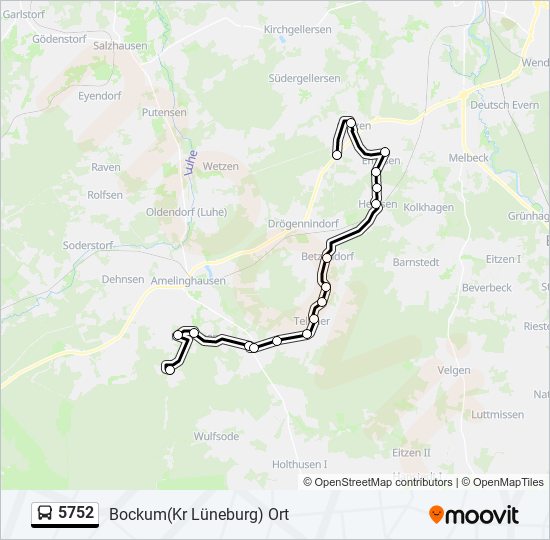 5752 bus Line Map