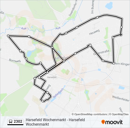 2302 bus Line Map