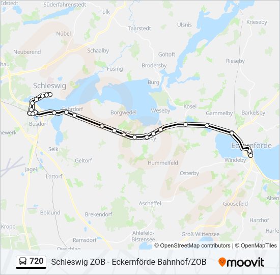 Buslinie 720 Karte