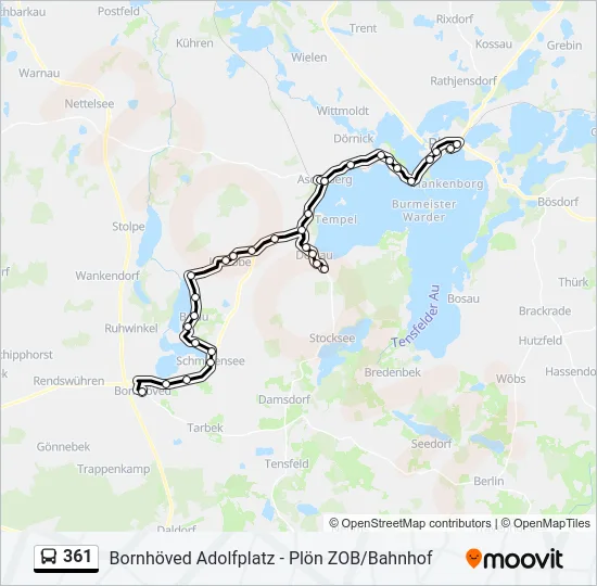 361 Bus Line Map
