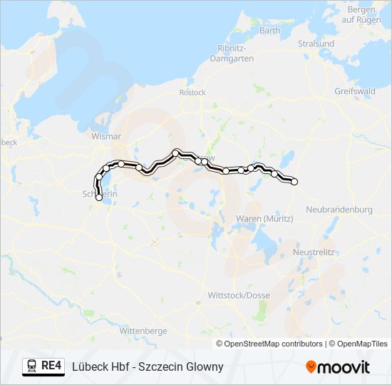 RE4 train Line Map