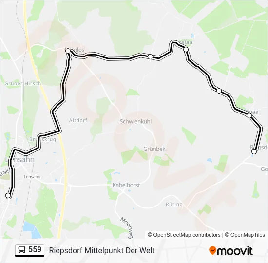 Автобус 559: карта маршрута
