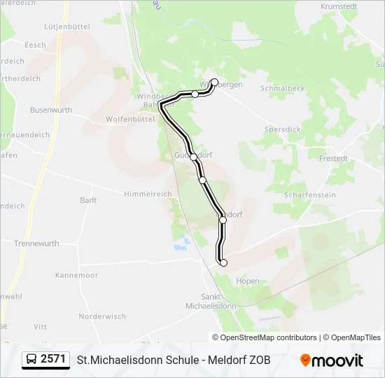 2571 Bus Line Map