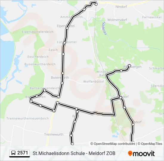 2571 Bus Line Map