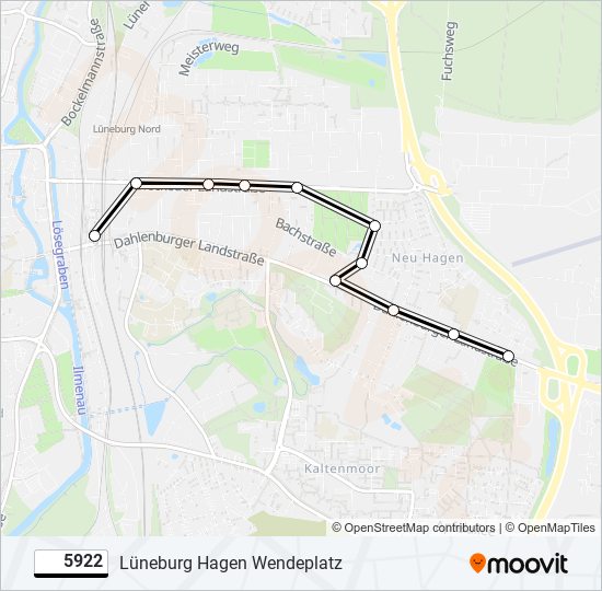 5922 bus Line Map